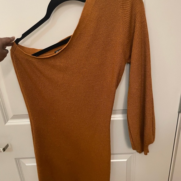 Mini crop one shoulder knit dress - Picture 1 of 3